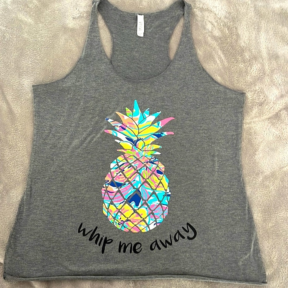 Grey pineapple tank top